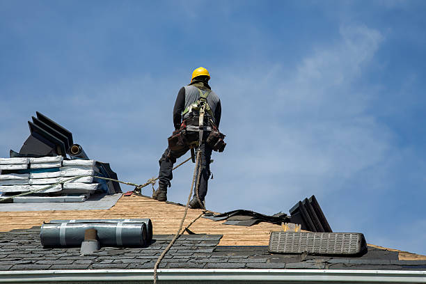 Professional Gutter Installation technician working in Grovertown, IN